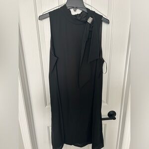 Sleeveless cocktail dress with rhinestone detail